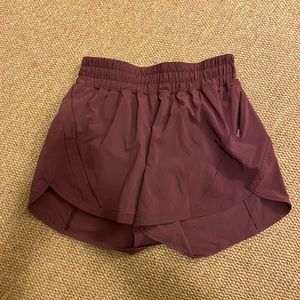 Lululemon “track that” shorts. Size 6. Maroon